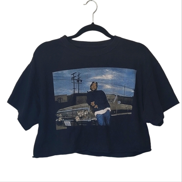 Hot Topic Tops - 90s Gangster rap icon Ice Cube crop top short sleeve casual streetwear large